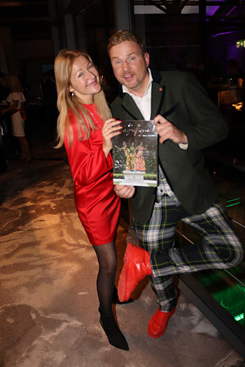 Barbara Osthoff, Juwelier-Hilscher-Geschäftsführer Kai Pierre Thießder Release-Party „Life is Magnifique!“ im Sofitel Munich Bayerpost  (Fozo: Martin Schmitz)